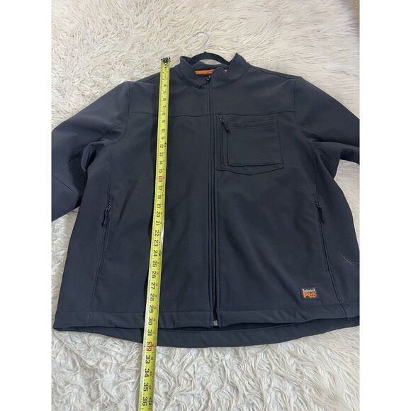 Men's Timberland PRO Power Windproof Black Orange Softshell Jacket Size XXL - Picture 4 of 12